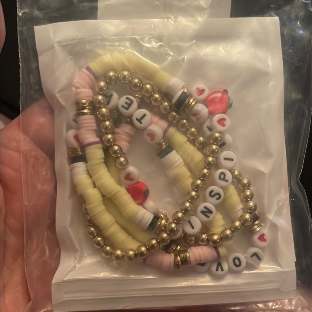 Teacher stackable bracelets